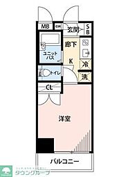 メインステージ飯田橋 1Kの間取図画像