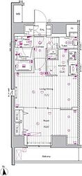 PREMIUMCUBE上野 1LDKの間取図画像