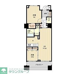 HF銀座レジデンスEAST 2LDKの間取図画像