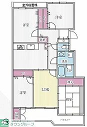 東急東横線 反町駅 徒歩13分の賃貸マンション 3階4LDKの間取り