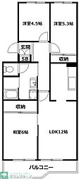 パラシオン西谷 3LDKの間取図画像