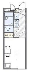 レオパレスタイガー 1Kの間取図画像
