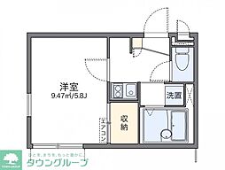 レオパレスカラコレス 1Kの間取図画像