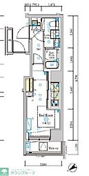 SHOKEN Residence横浜天王町III 1Kの間取図画像