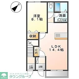 セレーノ藤澤 1LDKの間取図画像