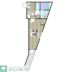 Riposu瀬谷B 1Kの間取図画像