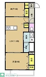 海老名市国分南3丁目マンション 1SLDKの間取図画像