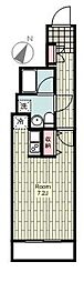 プレール・ドゥーク西横浜 1Kの間取図画像