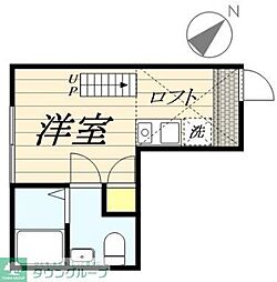 ベイルーム和田町 ワンルームの間取図画像