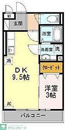 セントラル 1DKの間取図画像