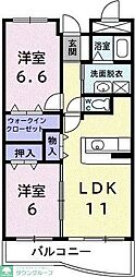 アンナミーナ130ヒルズ 2LDKの間取図画像