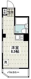 コーポシャルムB棟 ワンルームの間取図画像