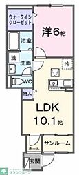 グレイスサイトG 1LDKの間取図画像