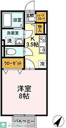 メゾンドプランドール 1Kの間取図画像