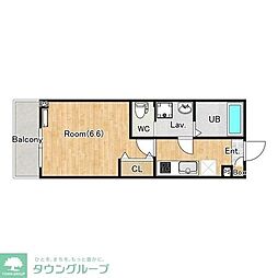 (仮称)ジーメゾン大和ウエスト 1Kの間取図画像