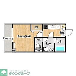 (仮称)ジーメゾン大和ウエスト 1Kの間取図画像
