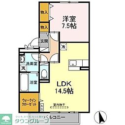 スワロウテイル・ガーデンA 1LDKの間取図画像