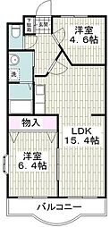セレーノ希望ケ丘 2LDKの間取図画像