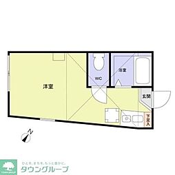 横浜市旭区南希望が丘アパート ワンルームの間取図画像