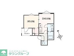 ビスタ保土ヶ谷 1DKの間取図画像