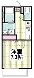 メゾンドY 1Kの間取図画像