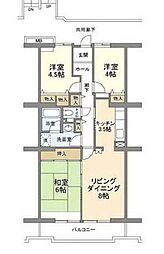 コーポレート中央林間2号棟 3LDKの間取図画像