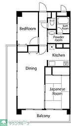 横浜市営地下鉄ブルーライン 上永谷駅 徒歩9分の賃貸マンション 2階2LDKの間取り