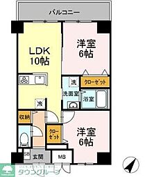 TRE LUCE横濱関内〜トレルーチェヨコハマカンナイ〜 2階2LDKの間取り