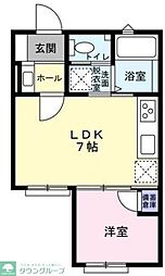 ザ・ガーデン フィールド 1階1LDKの間取り