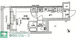 アイルプレミアム横浜サウス 302 3階1Kの間取り