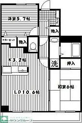 エテルニテ（Ｓ） 5階2LDKの間取り