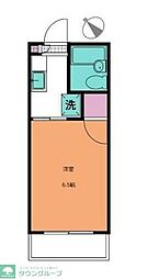 フローラ上大岡 2階1Kの間取り