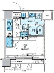 リヴシティ横濱新川町弐番館 1Kの間取図画像
