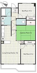 ビューハイネ戸塚 3LDKの間取図画像
