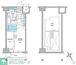 ルフォンプログレ横浜関内 1DKの間取図画像