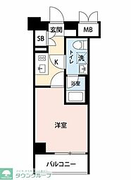 中根岸荘 1Kの間取図画像