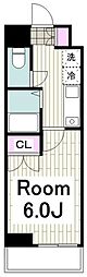 S-FORT蒔田公園 1Kの間取図画像