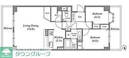 磯子台スカイマンション 3LDKの間取図画像