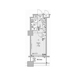 グランド・ガーラ横濱万世町 1Kの間取図画像