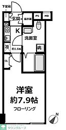 ラビバーレ阪東橋 1Kの間取図画像