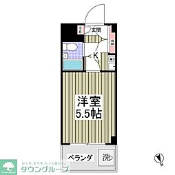 グレイス上大岡 1Kの間取図画像