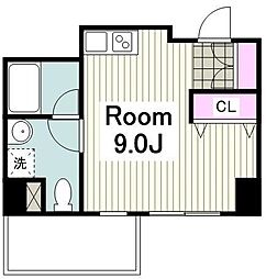 ParkAxis横浜井土ヶ谷 ワンルームの間取図画像