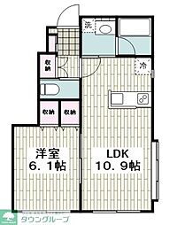 ジュリエッタ湘南 1LDKの間取図画像
