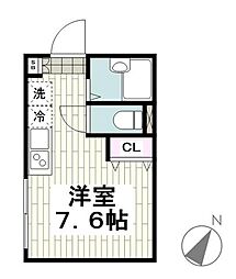 ヴィラコンフォート上大岡 ワンルームの間取図画像