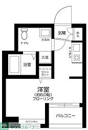 ロックヒルズ前里町 1Kの間取図画像
