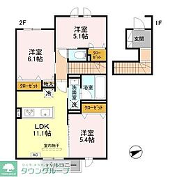 グローリー栄 3LDKの間取図画像