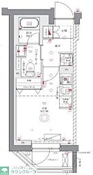 AZEST阪東橋II ワンルームの間取図画像