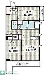 コンフォートレジデンス上大岡7 2LDKの間取図画像