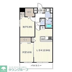 JR京浜東北・根岸線 北浦和駅 徒歩4分の賃貸アパート 11階2LDKの間取り