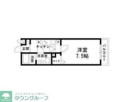 シェソワ 1Kの間取図画像